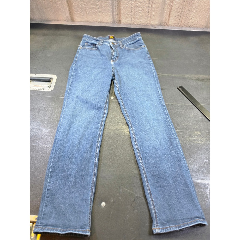 Lee Womens Straight Leg Jeans Medium Wash Blue Denim 26x27 0239